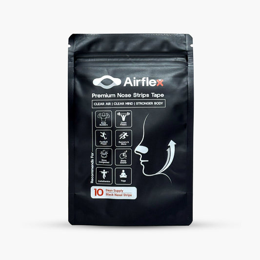 AIRFLEX Black Nasal Strips | Starter | 10 Strips