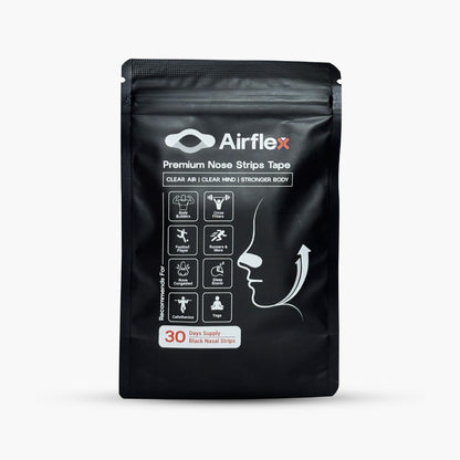 AIRFLEX Black Nasal Strips | Everyday | 30 Strips