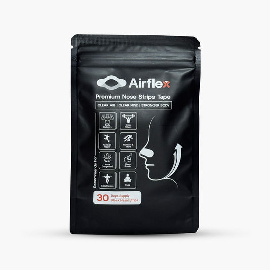 AIRFLEX Black Nasal Strips | Everyday | 30 Strips