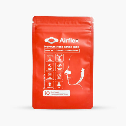 AIRFLEX Transparent Nasal Strips | Starter | 10 Strips