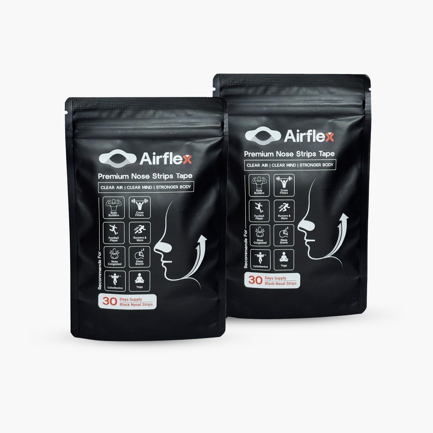 AIRFLEX Black Nasal Strips | Value | 60 Strips