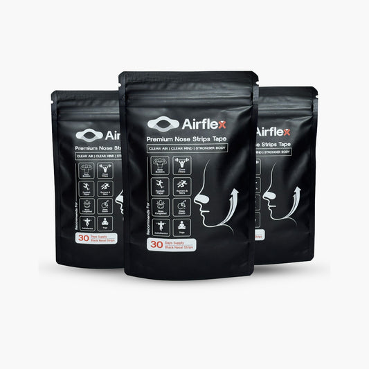 AIRFLEX Black Nasal Strips | Family | 90 Strips