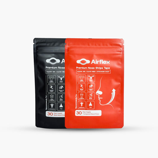AIRFLEX Black + Transparent Nasal Strips | Value | 60 Strips