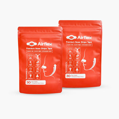 AIRFLEX Transparent Nasal Strips | Value | 60 Strips